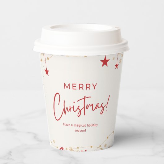 Magical Merry Christmas Papieren Bekers (Voorkant)