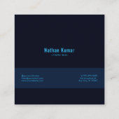 Magical Midnight Garden Floral Vierkante Visitekaartje (Achterkant)