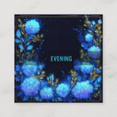 Magical Midnight Garden Floral Vierkante Visitekaartje (Voorkant)