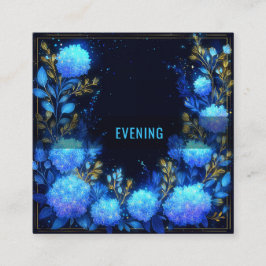 Magical Midnight Garden Floral Vierkante Visitekaartje