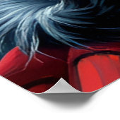 Magical Midnight Kitten Poster – Fluffy Cat Art (Hoek)