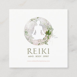 Magical Moon and Greenery Reiki Visitekaartjes