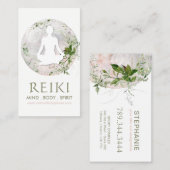 Magical Moon and Greenery Reiki Visitekaartjes (Voorkant / Achterkant)