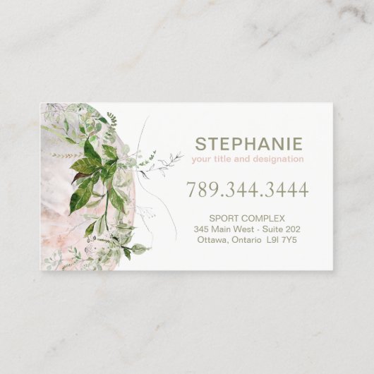 Magical Moon and Greenery Reiki Visitekaartjes (Achterkant)