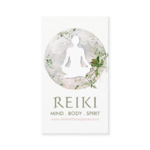Magical Moon and Greenery Reiki Visitekaartjes