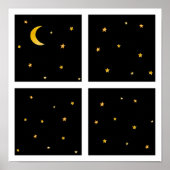 Magical Moon And Stars Nighttime Sleep Poster (Voorkant)