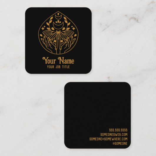 Magical Moon Moth Visitekaartje (Voorkant / Achterkant)