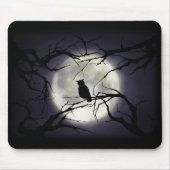 Magical Moon Owl on Branch Mousepad Muismat (Voorkant)