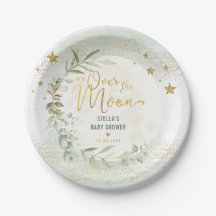 Magical Moon & Stars Greenery Gold Baby shower