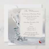 Magical Moon Winter Scene Boy & Birds Kerstmis Kaart (Achterkant)