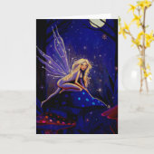 Magical Moonlight Faery - Wenskaart Kaart (Gele Bloem)