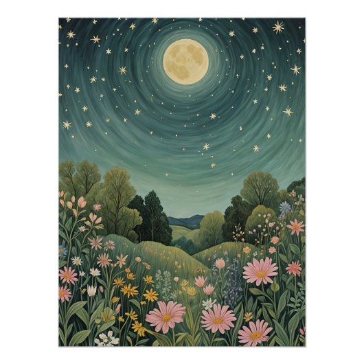 Magical Moonlit Meadow Perfect Poster (Voorkant)