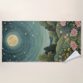 Magical Moonlit Meadow Strandlaken (Voorkant)