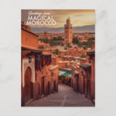 Magical Morocco Sunset View Koutoubia Marrakech  Briefkaart (Voorkant)