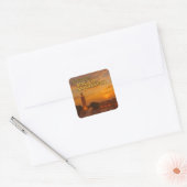 Magical Morocco Sunset View Koutoubia Marrakech  Vierkante Sticker (Envelop)