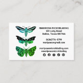 Magical MOTHS Esthetician Beauty Salon Green Visitekaartje (Achterkant)