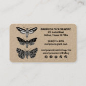 Magical MOTHS Esthetician Beauty Salon Kraft Visitekaartje (Achterkant)