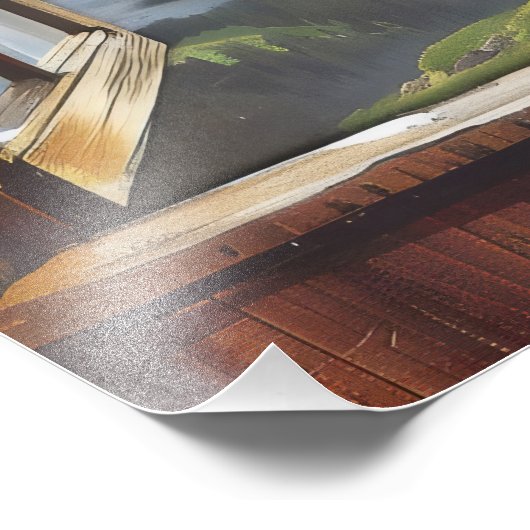 Magical Mountains Window Uitzicht Foto Afdruk (Hoek)