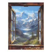 Magical Mountains Window Uitzicht Foto Afdruk (Voorkant)