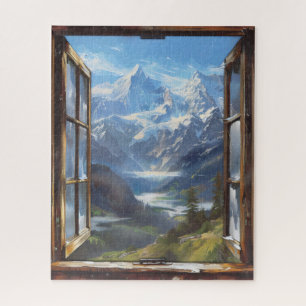 Magical Mountains Window Uitzicht Legpuzzel