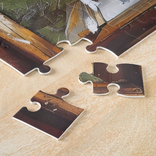 Magical Mountains Window Uitzicht Legpuzzel (Zijkant)