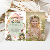 Magical Mushroom Fairy Birthday Photo Bedankkaart