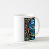 Magical Mushroom Fantasy Moonlit Forest Koffiemok (Voorkant rechts)