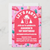 Magical Mushroom Garden verjaardagsuitnodiging Kaart (Voorkant)