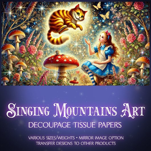 Magical Mushroom Meeting Vintage Wonderland Tissuepapier