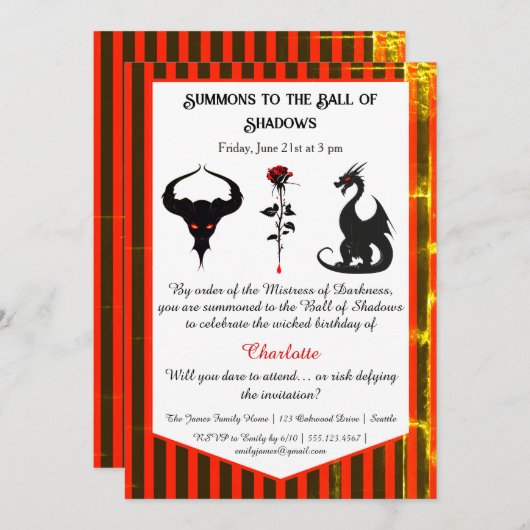 Magical & Mysterious Kids Birthday Party  Kaart (Voorkant / Achterkant)