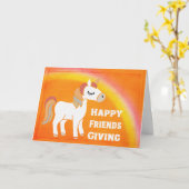 Magical Mystical Happy Friendsgiving Unicorn Kaart (Gele Bloem)