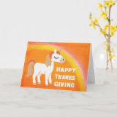 Magical Mystical Happy Thanksgiving Unicorn Kaart (Gele Bloem)