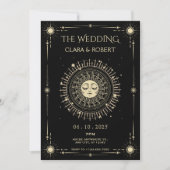 Magical mystical tarot boho sun Wedding Kaart (Voorkant)