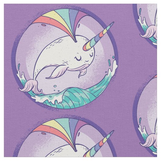 Magical Narwhal Stof (Close Up)