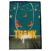 Magical Neon Lights & Butterflies Dank je Medium Cadeauzakje (Voorkant)
