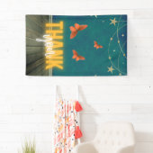 Magical Neon Lights & Butterflies Dank je Spandoek (Insitu)