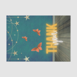 Magical Neon Lights & Butterflies Dank je Tissuepapier