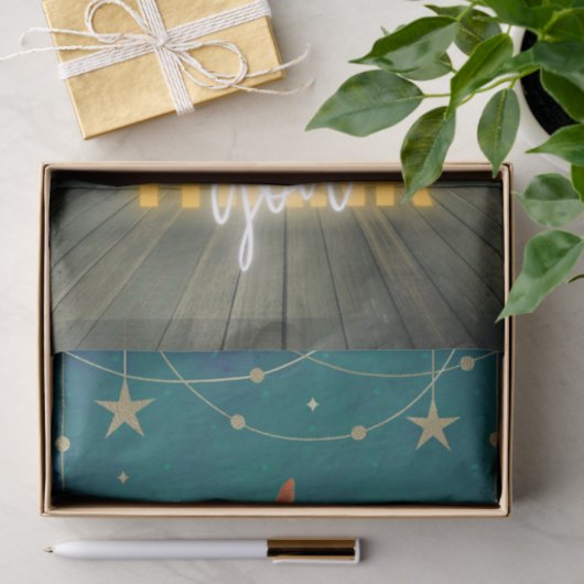 Magical Neon Lights & Butterflies Dank je Tissuepapier (Geschenk)