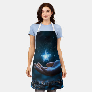 Magical Night Sky Cooking Apron | Celestial Dreams Schort