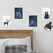 Magical Night Sky Woodland Animal Print Set (Slaapkamer)