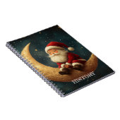 Magical Night with Crescent Moon and Santa Claus Notitieboek (Rechterzijde)