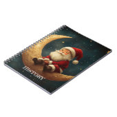 Magical Night with Crescent Moon and Santa Claus Notitieboek (Linkerzijde)