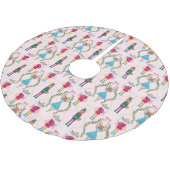 Magical Nutcracker Pattern Pink Kerstboom Rok (Gekanteld)