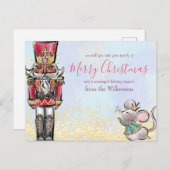 Magical Nutcracker Winter Wonderland Kerstmis Feestdagenkaart (Voorkant / Achterkant)