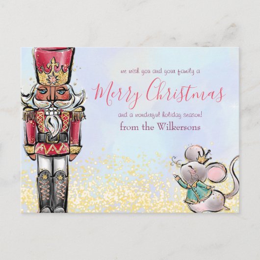 Magical Nutcracker Winter Wonderland Kerstmis Feestdagenkaart (Voorkant)