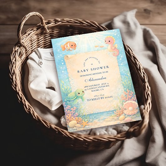 Magical Ocean Nursery Baby Shower Kaart