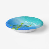 Magical Ocean Zee Dragon Horns Zeewier Blues Papieren Kommen (Gebogen)