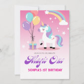 Magical one Birthday Unicorn Kaart (Voorkant)