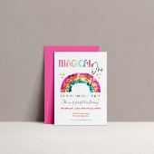 Magical One kleurrijke regenboog 1e verjaardag Kaart