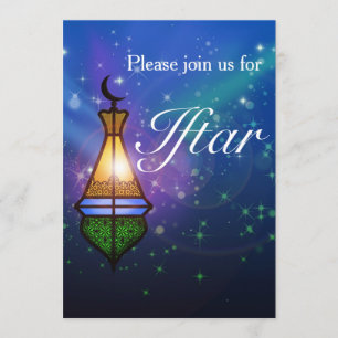 Magical Oriental Lantern - Iftar Party Invitation Kaart